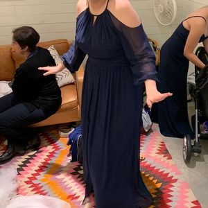 Navy floor length dress